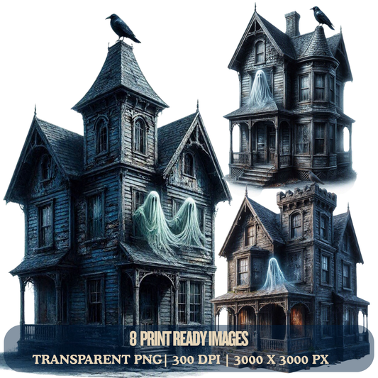 Haunted House PNG Bundle