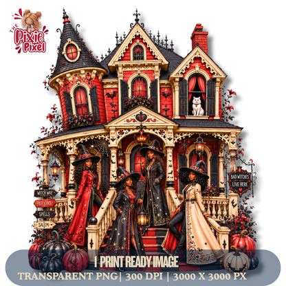 Black Witch Halloween Clipart