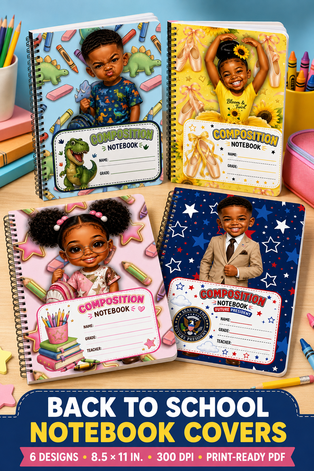 Back to School Notebook Covers