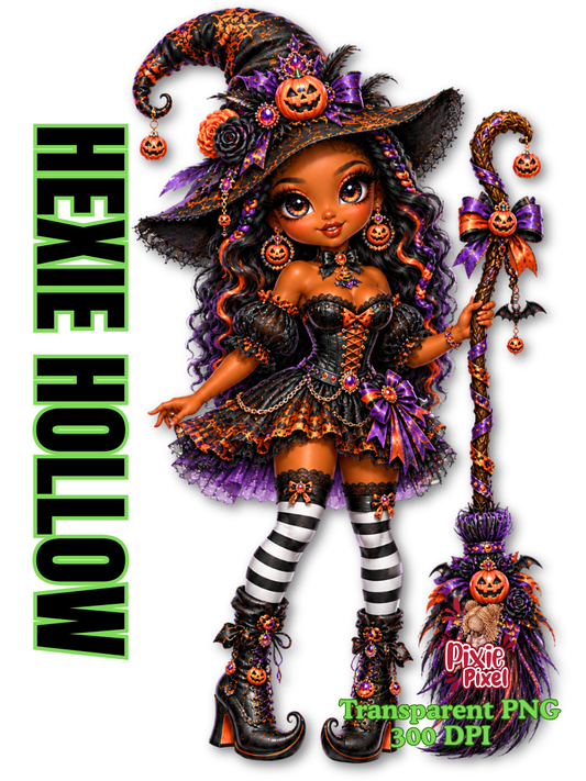 Hexie Hollow™ Halloween Witch PNG