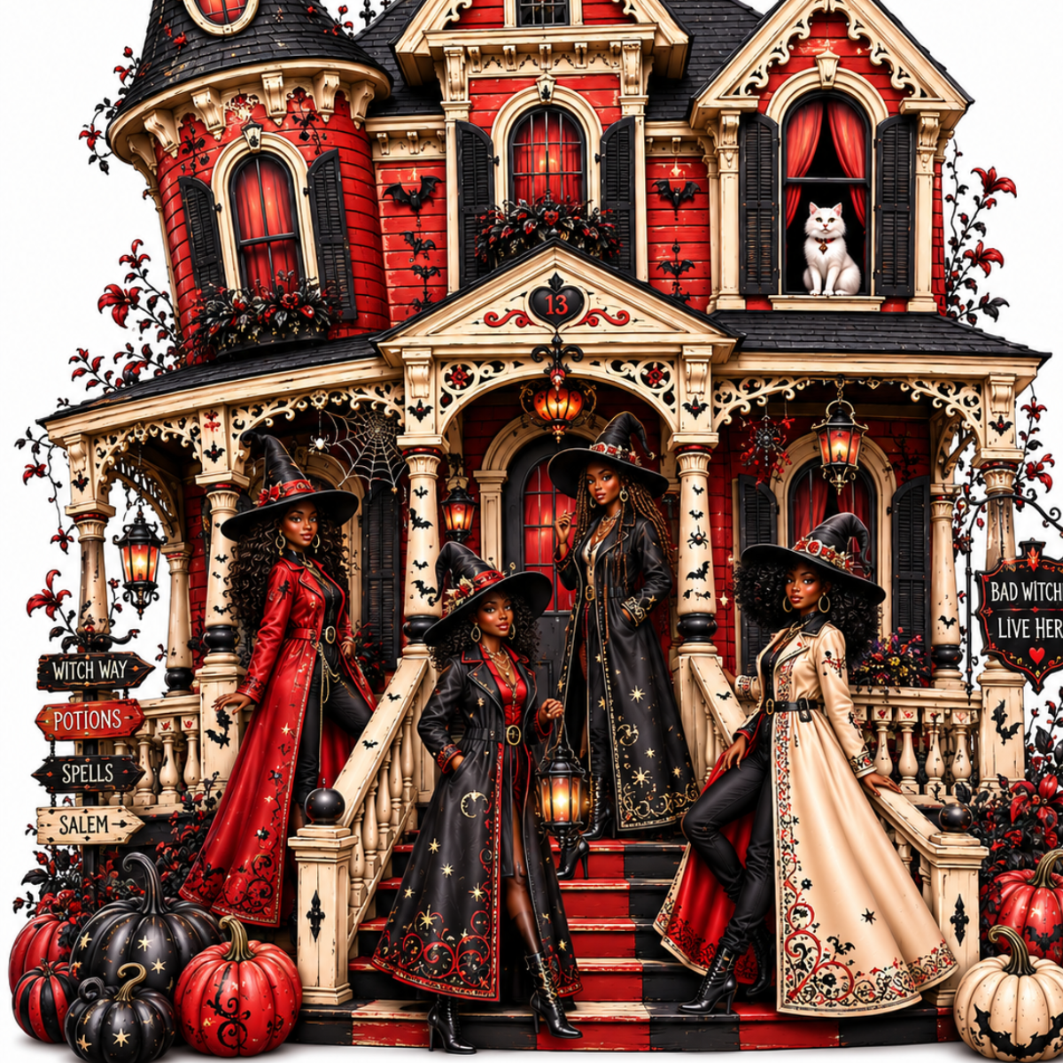Black Witch Halloween Clipart