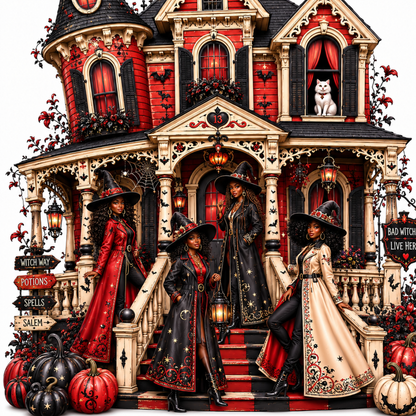 Black Witch Halloween Clipart