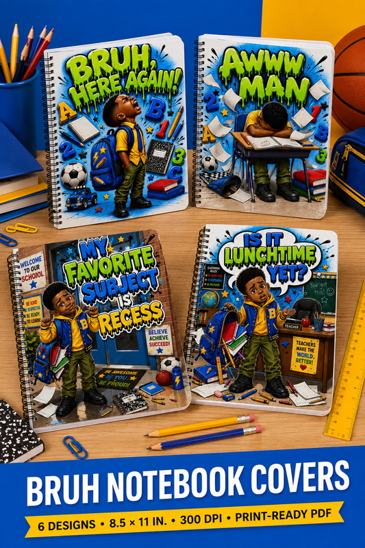 Funny School Notebook Covers Bundle