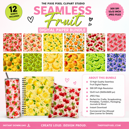 Fruit Digital Paper Bundle